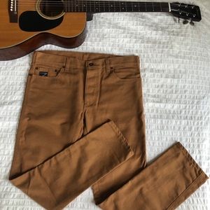 L.C. King brown Duck Pant skinny slim fit 34x30